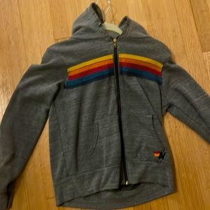 Aviator nation grey zipup hoodie